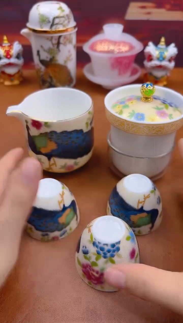 陶瓷茶具摆件旅行套组