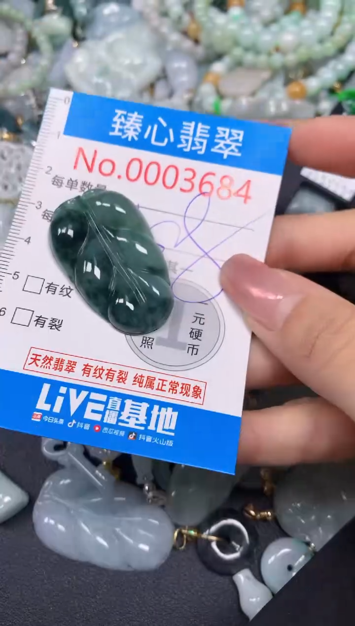 【闪购商品】翡翠颈饰未镶嵌含绳0003684