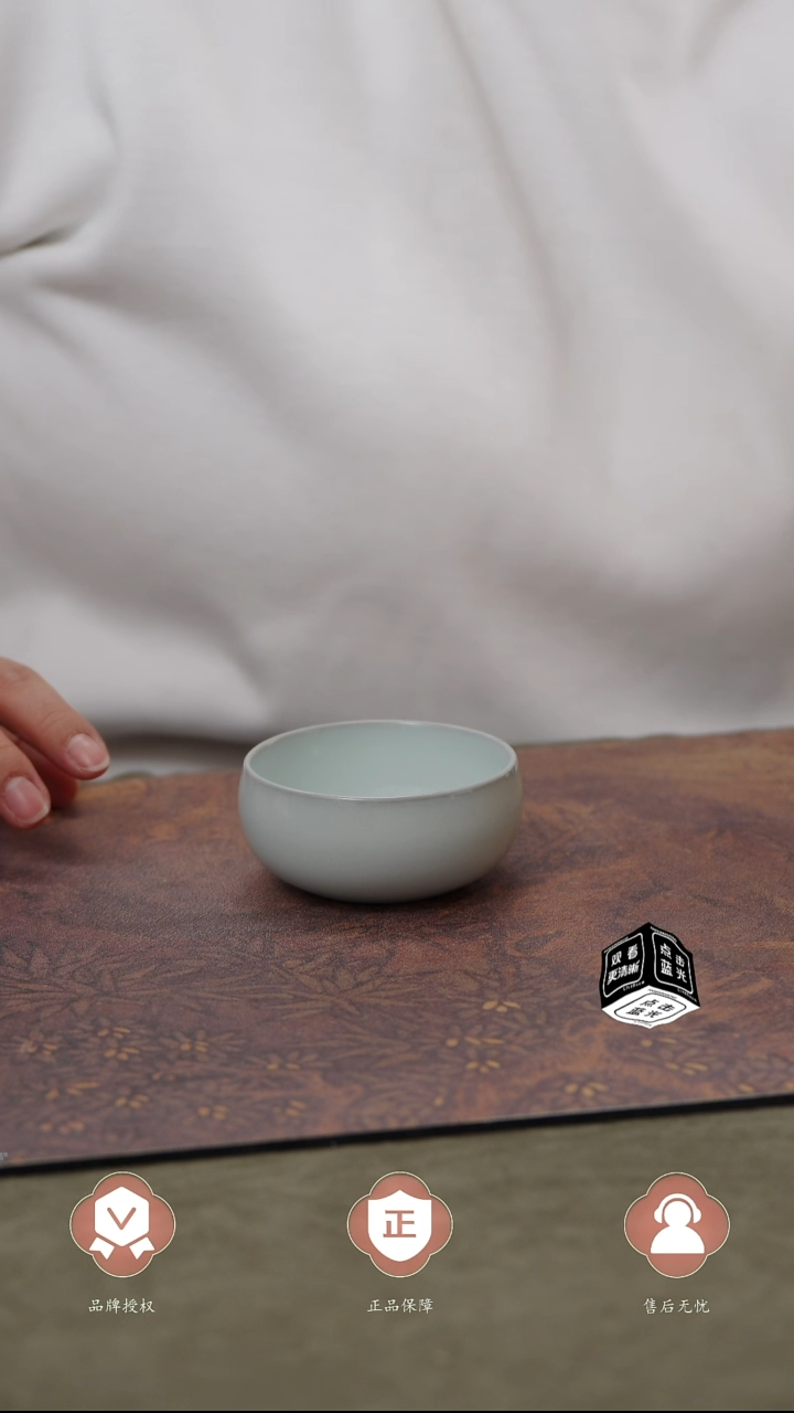 【闪购商品】杯省工美李老师手签月白禅定杯