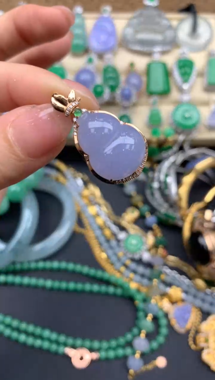 【闪购商品】翡翠颈饰18K金镶嵌449-中国好珍宝