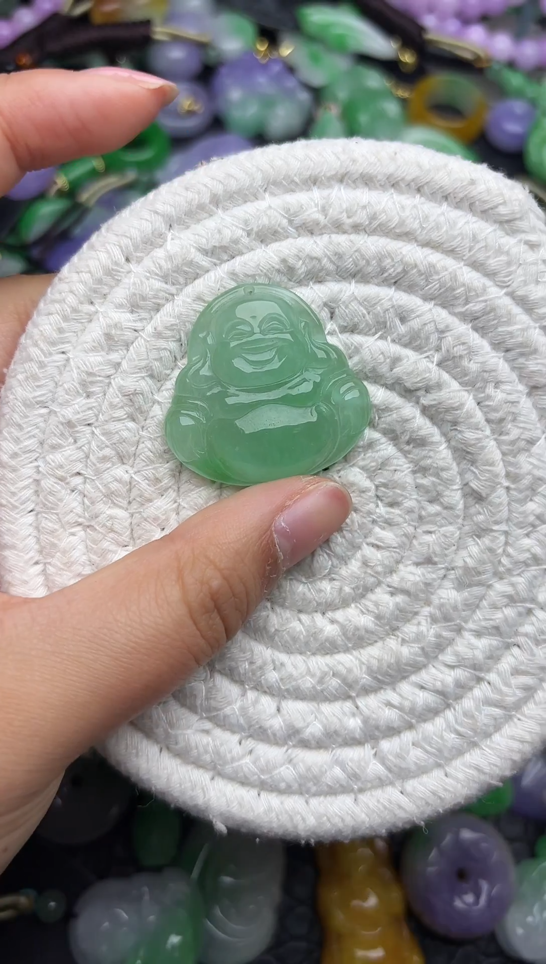 颈饰未镶嵌翡翠缅甸翡翠吊坠