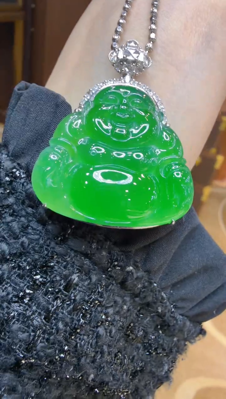 吊坠(不含链)18K金镶嵌翡翠多样性团购发一件