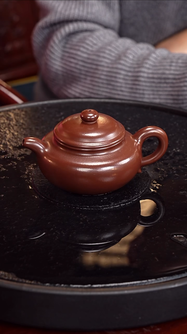 茶壶紫砂蒋敏杰 仿古42 鹅蛋紫朱 240毫升