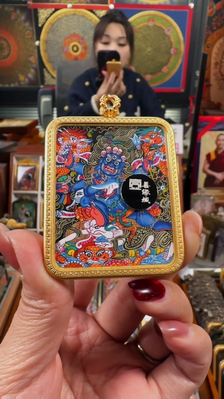 【闪购商品】吊坠壹善缘城手绘唐卡大黑天年终大促