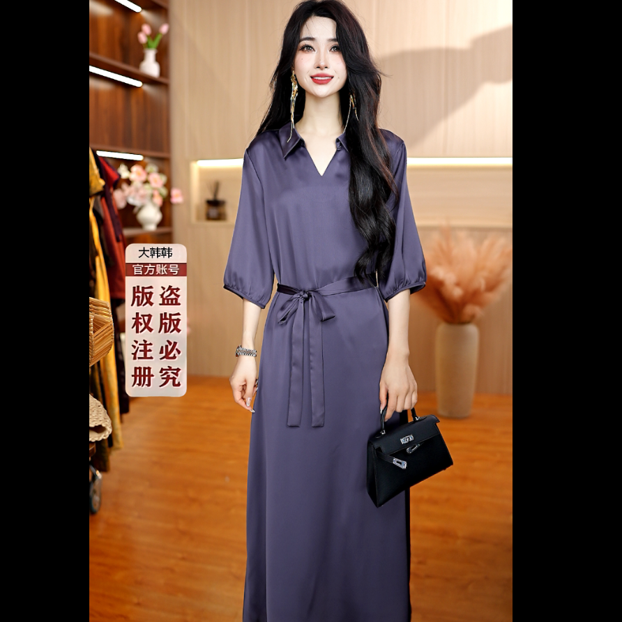 5592-20（乌梅紫酱）新款女士连衣裙
