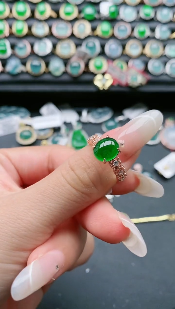 【闪购商品】翡翠戒指银S925镶嵌11111111