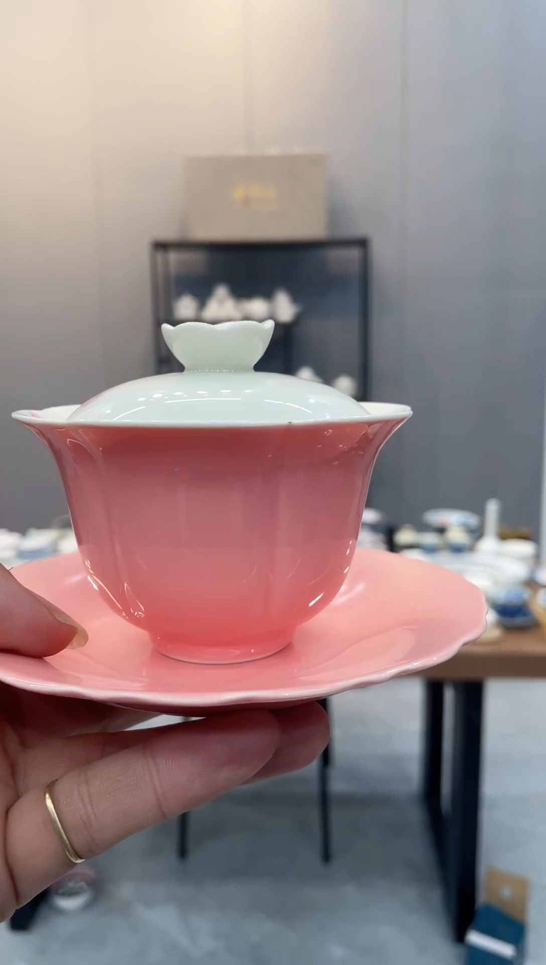 【闪购商品】【席欢李商城】粉盖碗