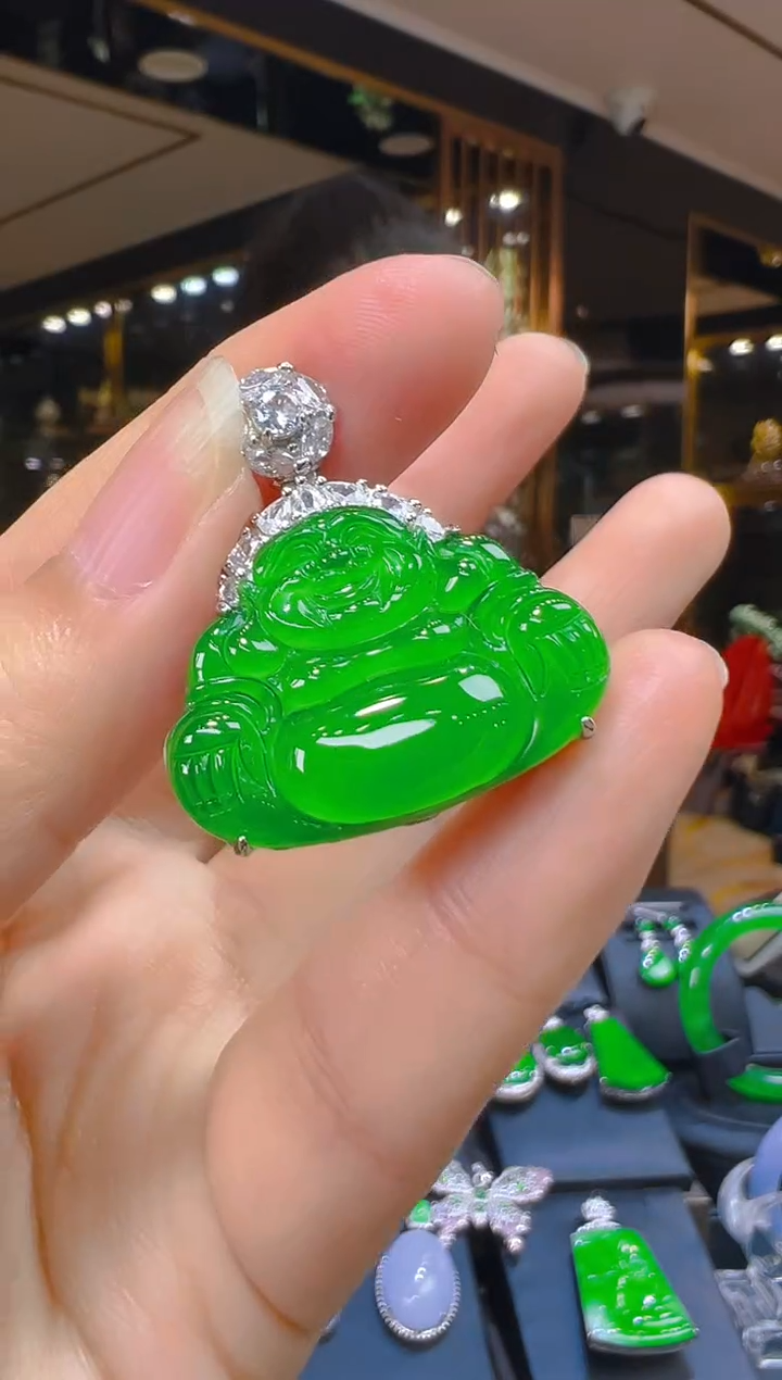 翡翠银S925镶嵌吊坠(赠链)071（多样性发其一）