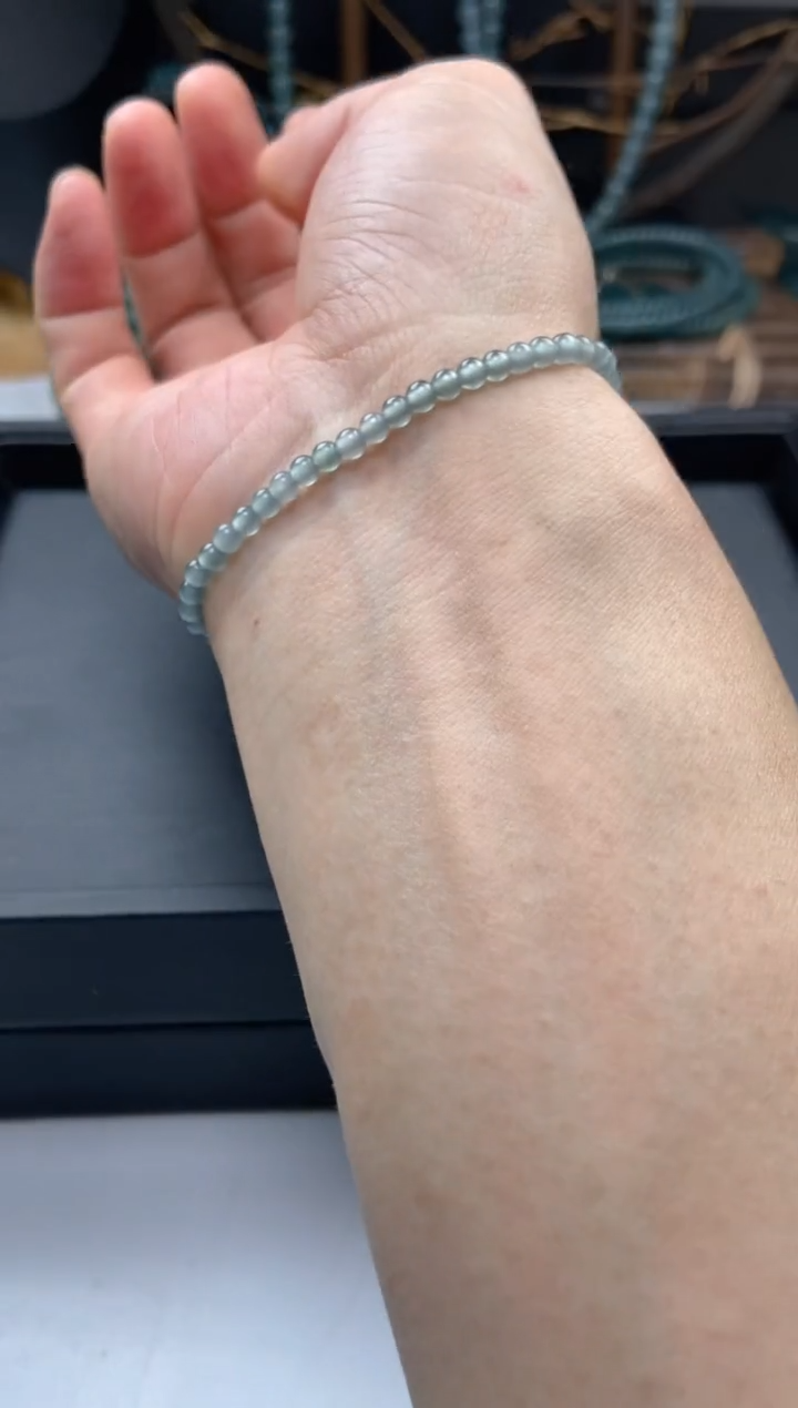 未镶嵌手串翡翠56颗卡3.2