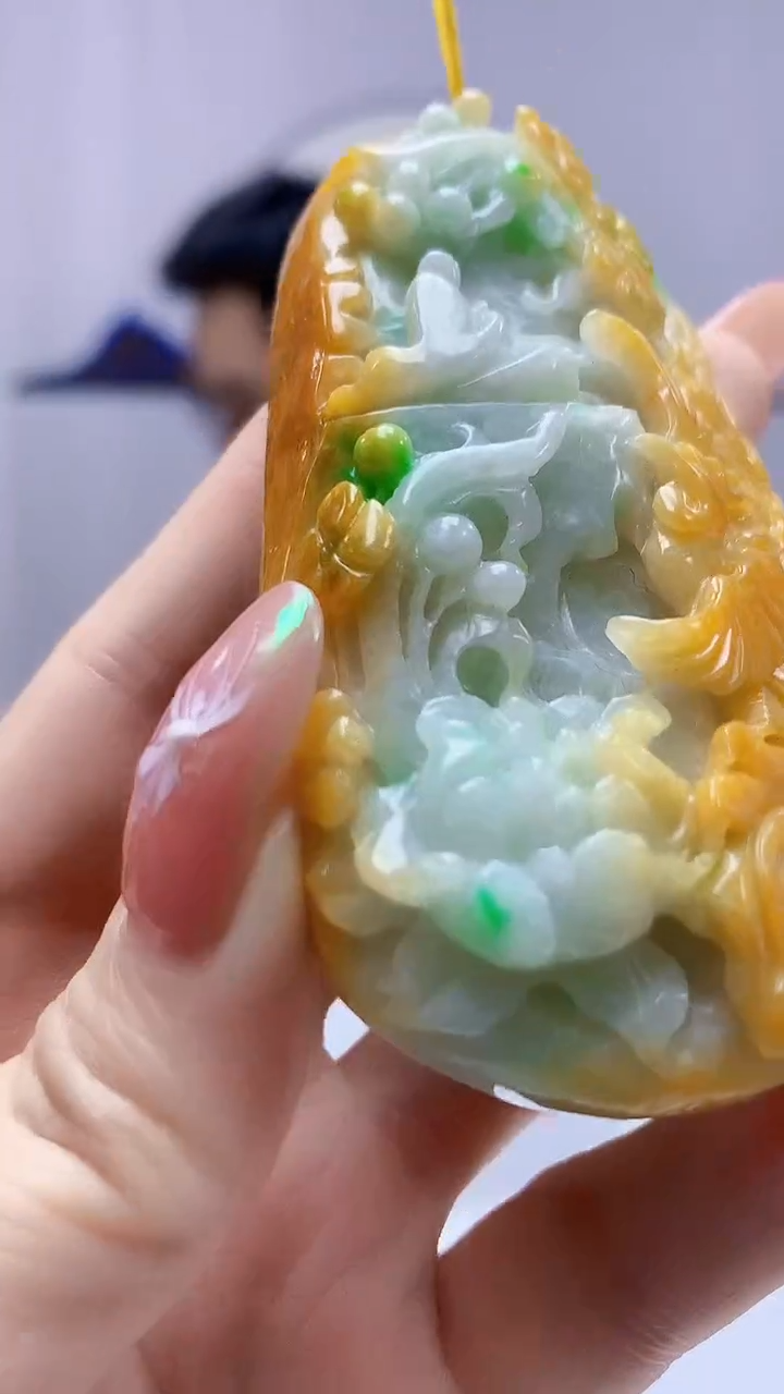 【闪购商品】定制翡翠未镶嵌5153DD-毛货挂件68