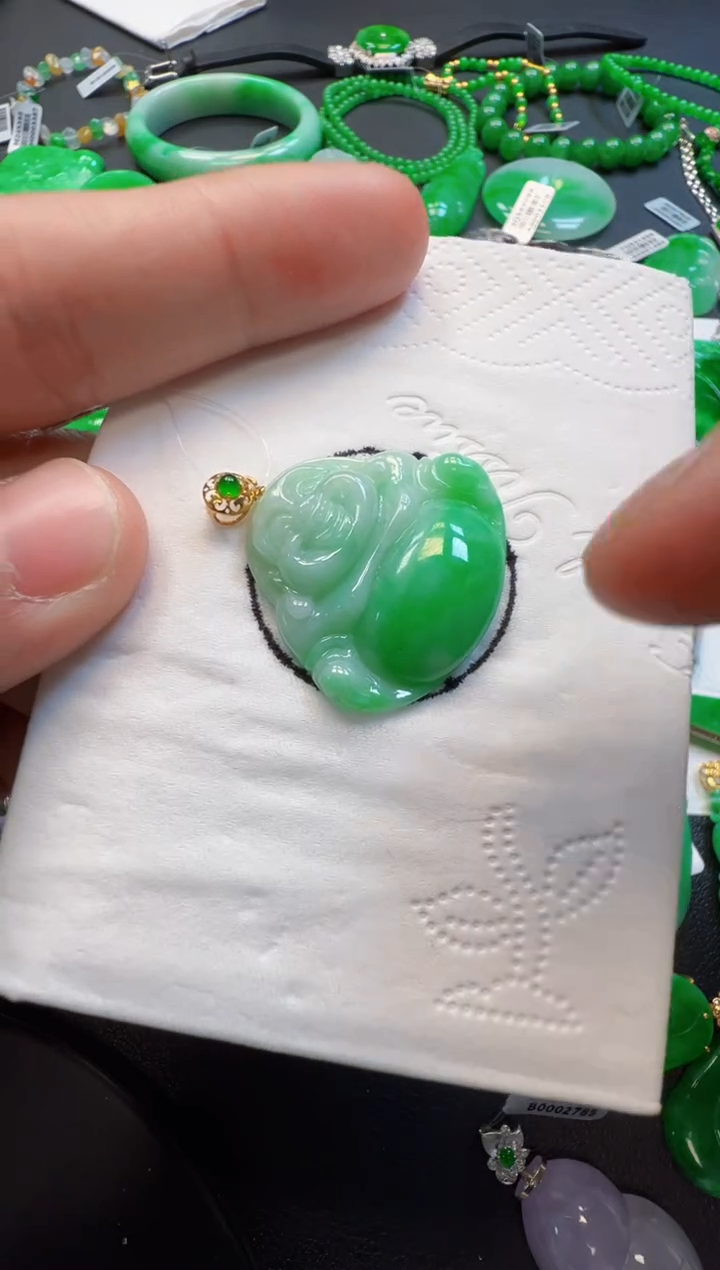 【闪购商品】定制翡翠18K金镶嵌2980元