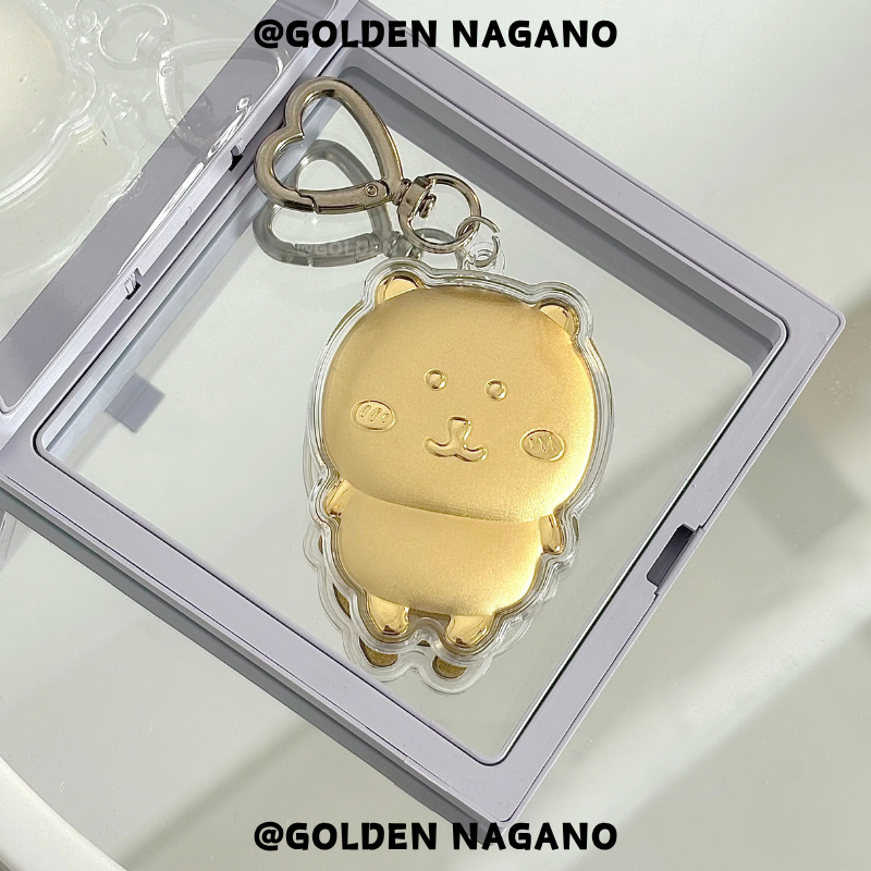 含金工艺品nagano自嘲熊子超兄【深圳水贝黄大金钥匙扣】痛包钥匙扣