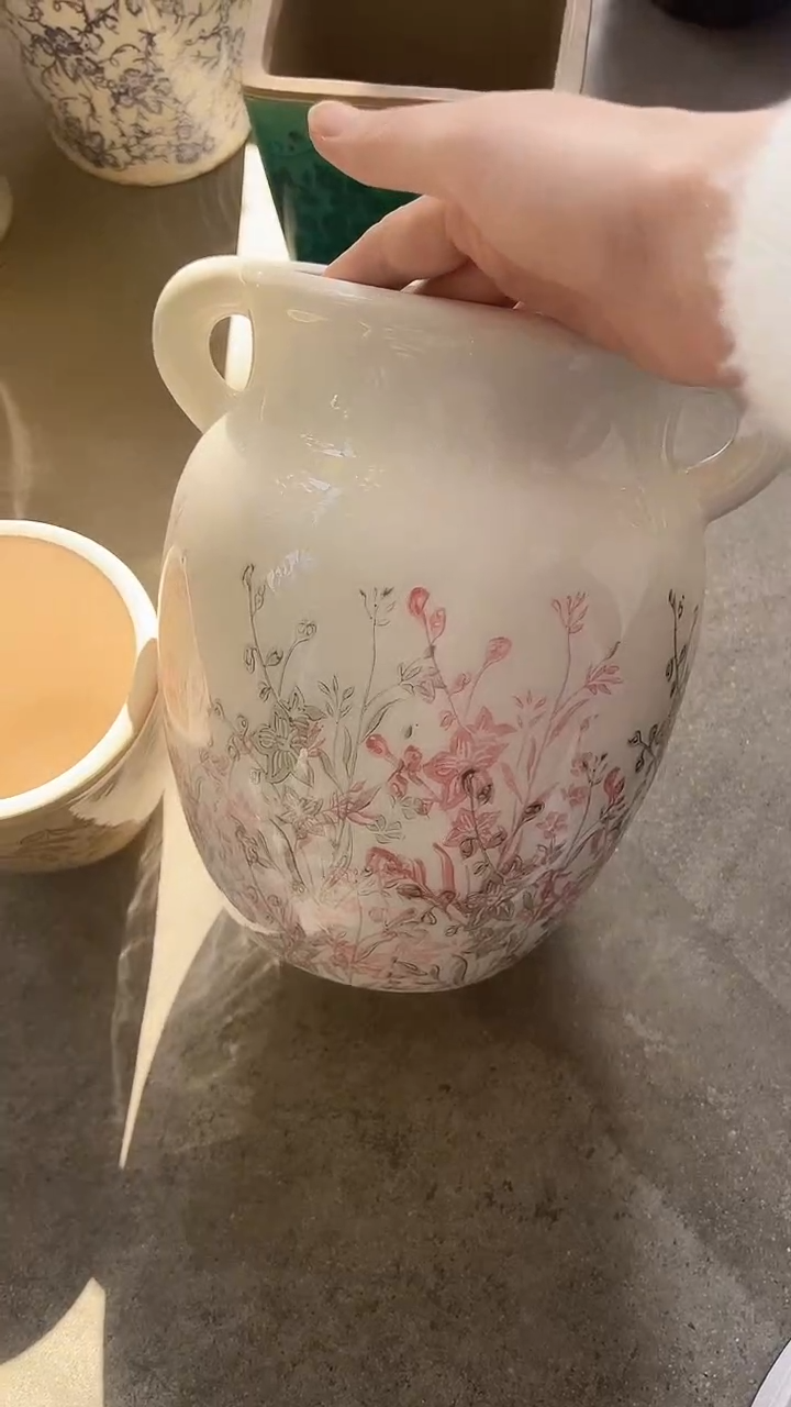 【闪购商品】陶瓷花盆高24cm内口13.5cm