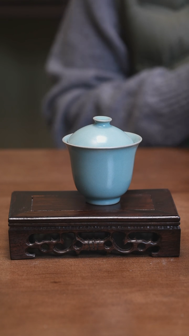 【闪购商品】Y宝丰宋官窑原产地汝瓷盖碗