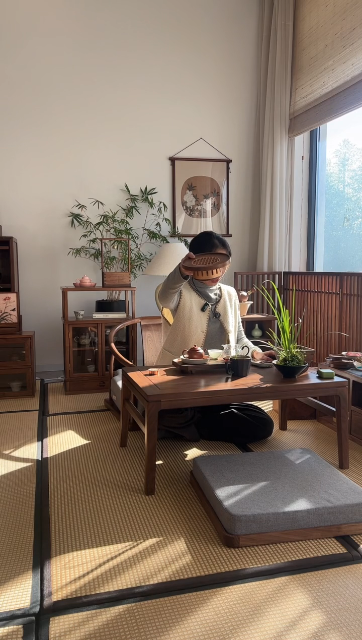 木（非红木类）圆形温茶炉