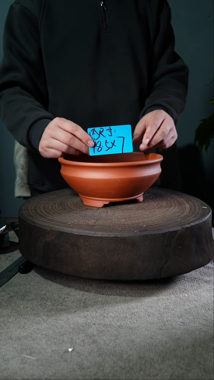 A宜兴紫砂小花盆