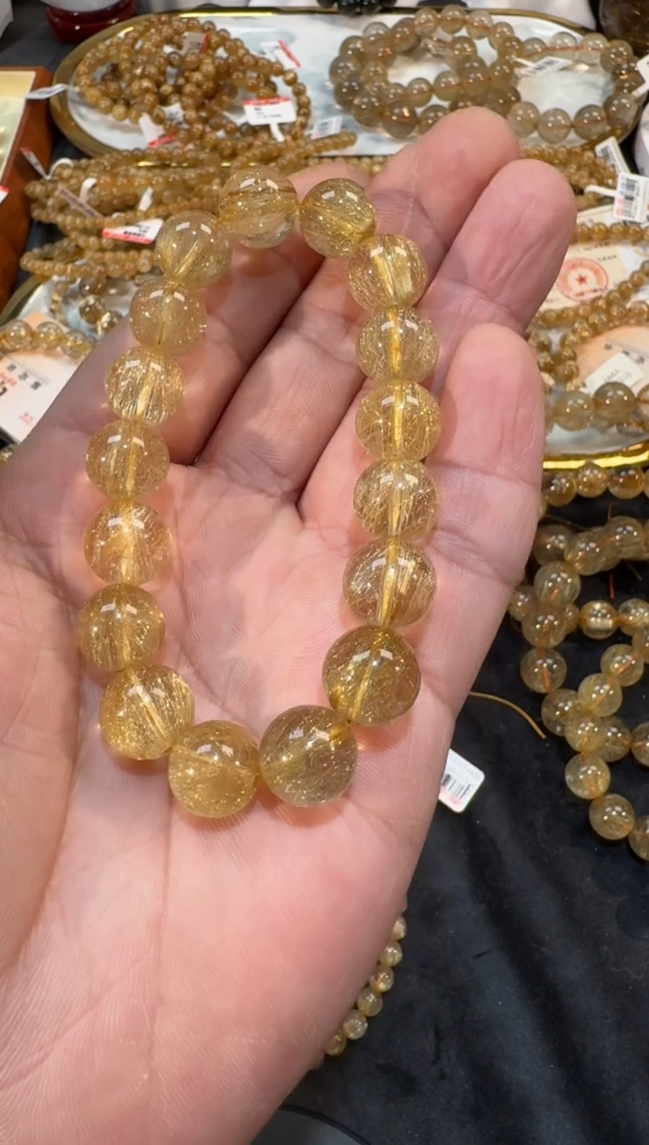 未镶嵌手串发晶月**兔SJ-258金发晶