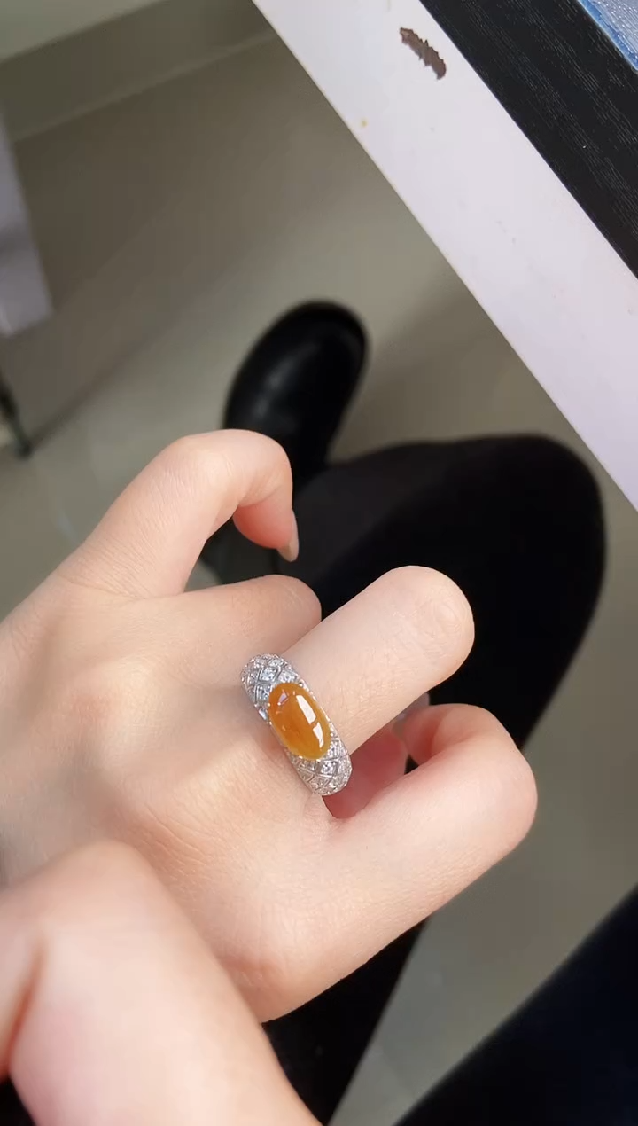 银S925镶嵌戒指翡翠12