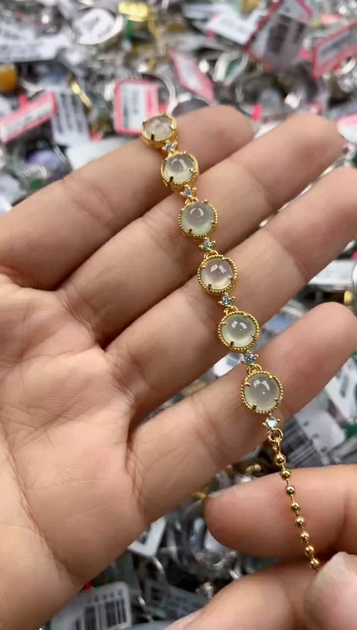 银S925镶嵌戒指翡翠999---4