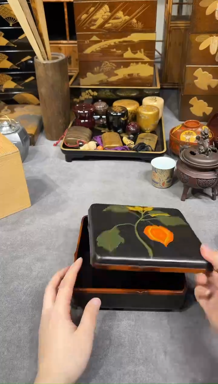 干漆 收纳盒 大漆漆器大漆漆器