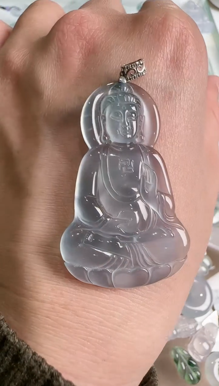 【闪购商品】翡翠吊坠(不含链)18K金镶嵌··多样性发货