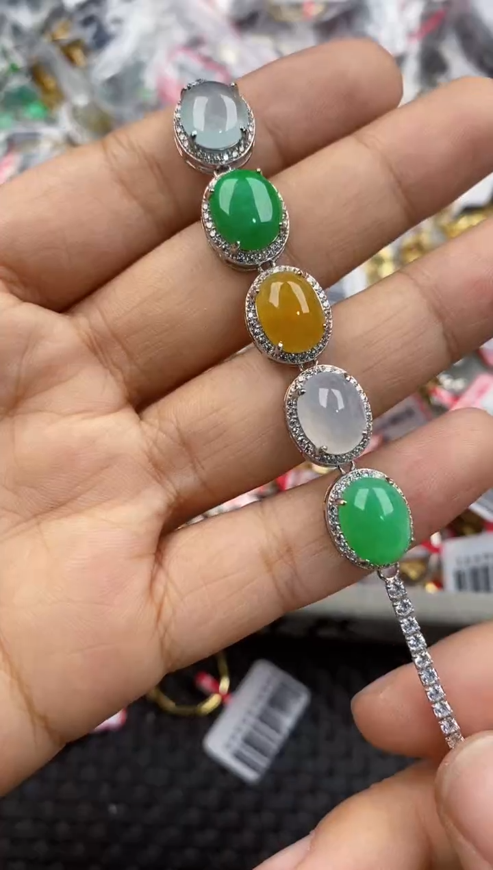 银S925镶嵌戒指翡翠111                       5