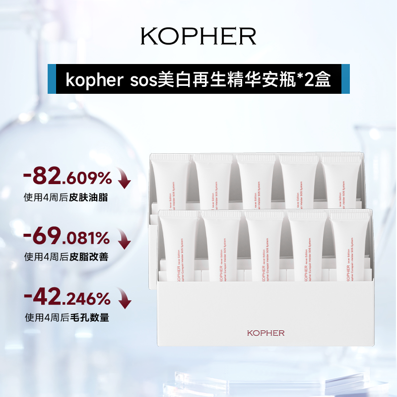 kopher sos美白再生精华安瓶1.5ml*20支/盒*2盒 改善细纹