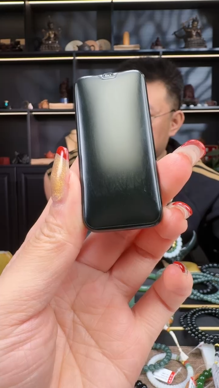 【闪购商品】和田玉1未镶嵌黑青无事牌挂件55g