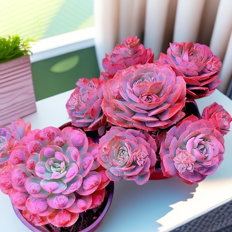  三岁家 克罗玫瑰＋雨滴（带盆） 多肉植物 大株多肉盆栽