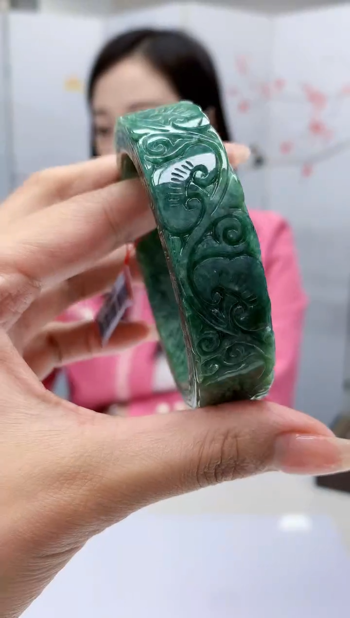 【闪购商品】定制翡翠未镶嵌4852MM-毛货手镯（60圈）200