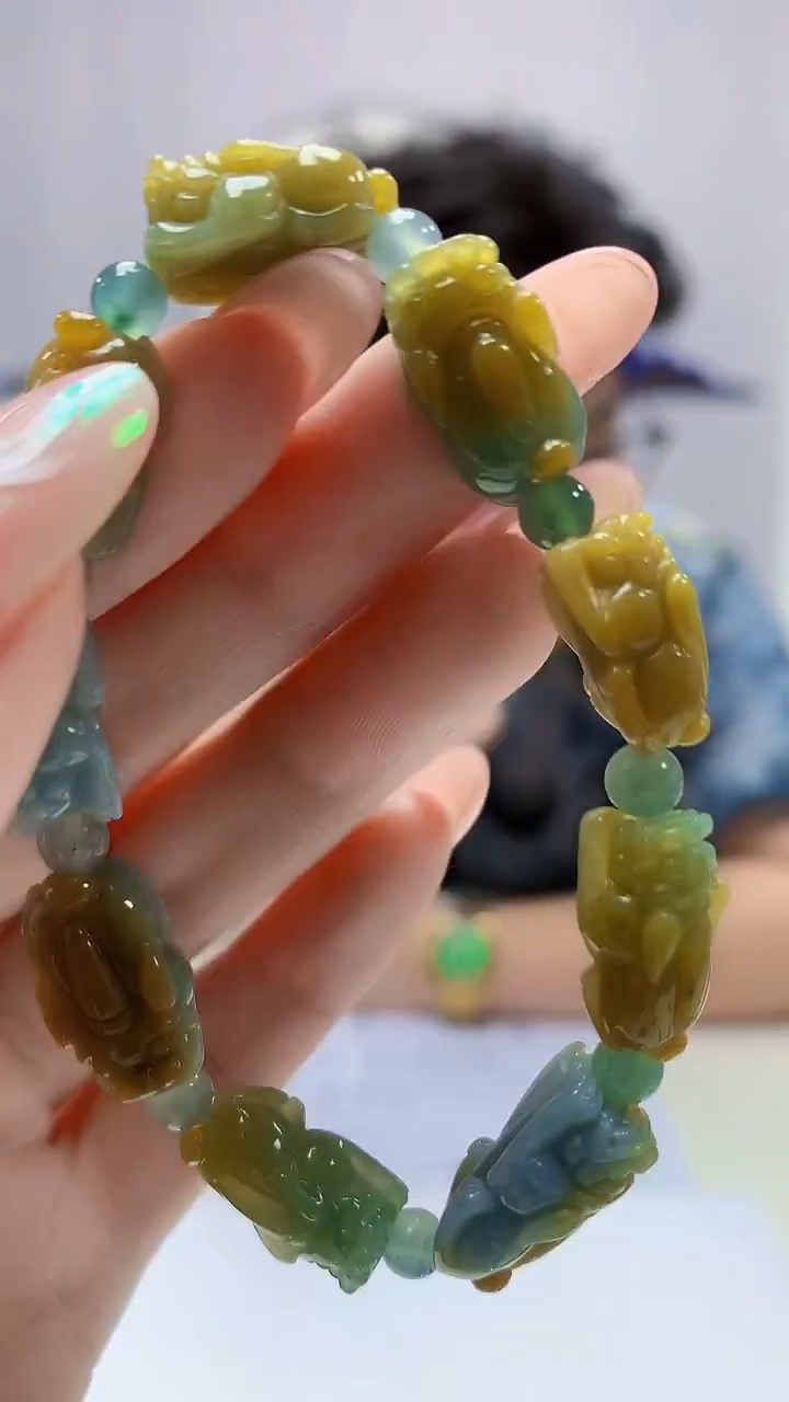 【闪购商品】定制翡翠未镶嵌4688DD-毛货挂件121手串