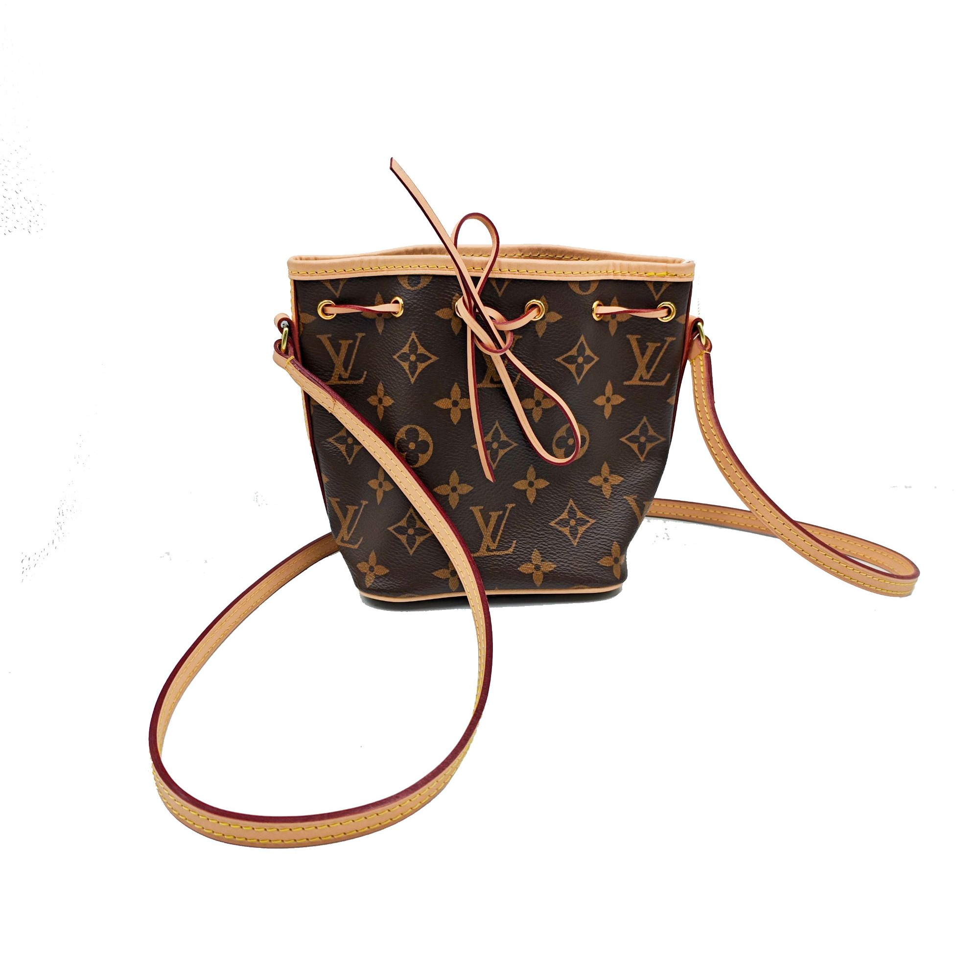 99新 LV  LouisVuitton/路易威登小号单肩包抽绳水桶米兰