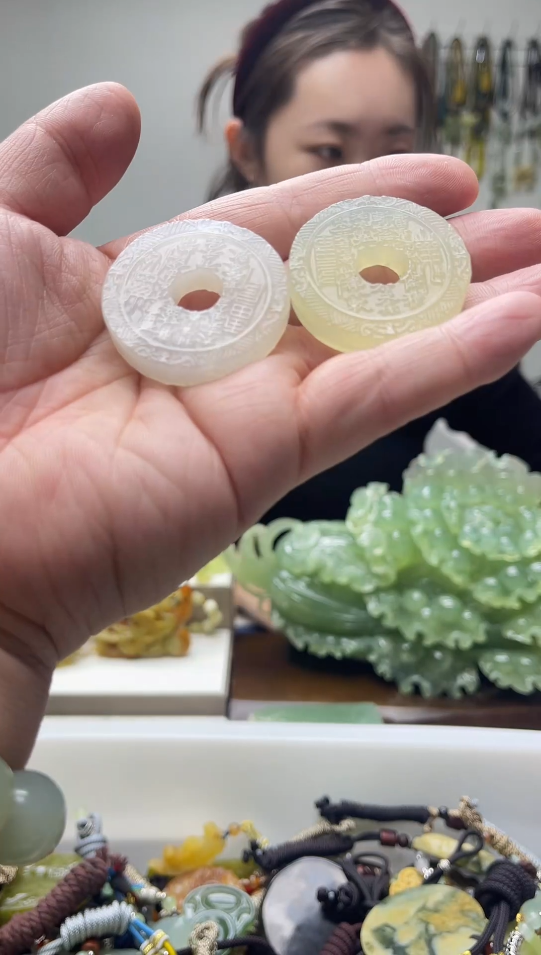 未镶嵌岫玉颈饰多样性发货 拍一发一