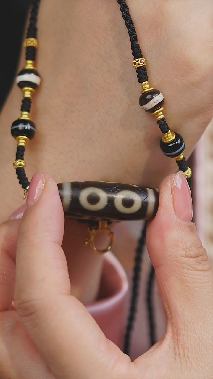 【闪购商品】玛瑙/玉髓项链未镶嵌多样性发其一（三眼）