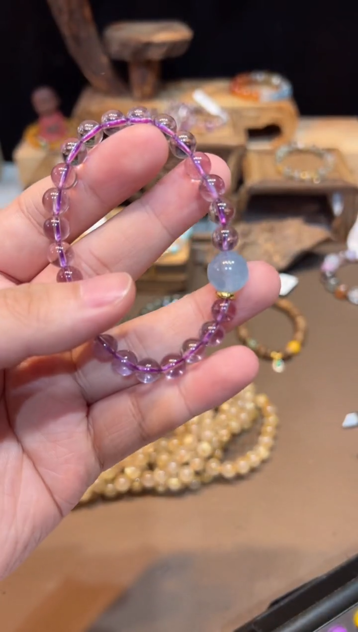 水晶手链未镶嵌手饰@@F4852