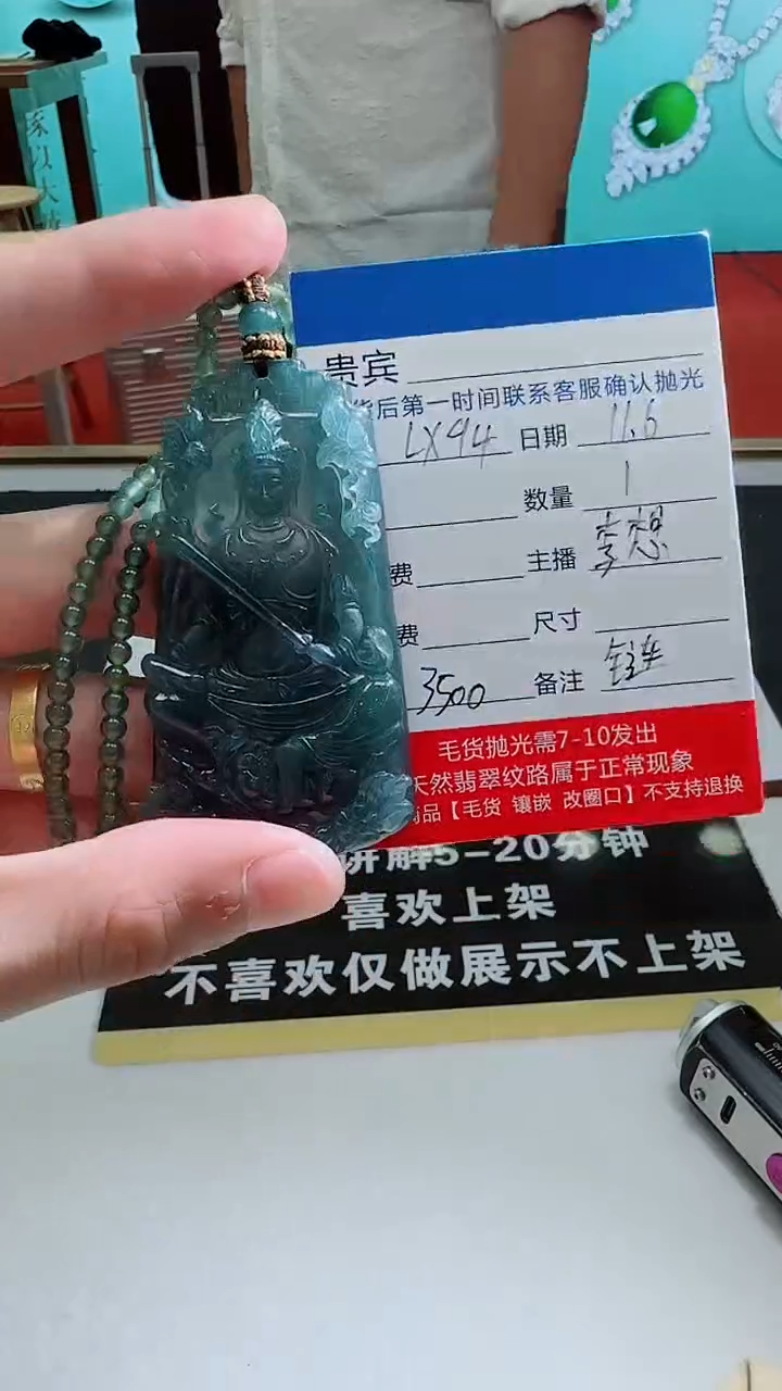 未镶嵌定制翡翠LX94翡翠吊坠带珠链-多样性发其一