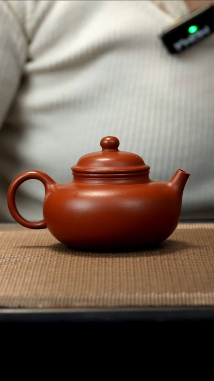 紫砂茶盏朱泥容天160