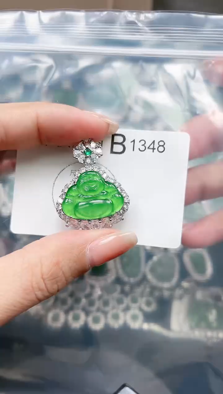 【闪购商品】翡翠颈饰未镶嵌1348赠皮绳