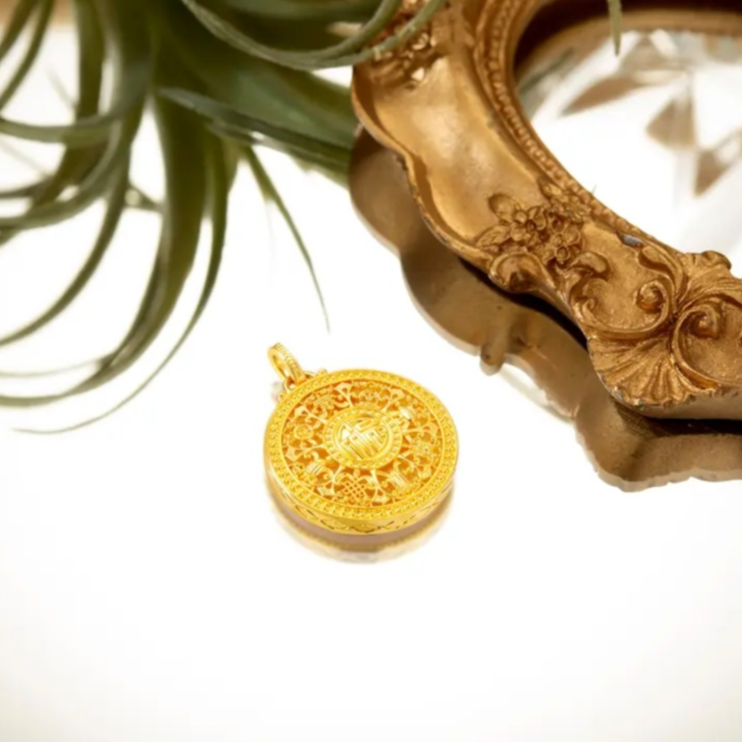 【质检发货】XM18K八宝罗盘吊坠（不含链）新款爆款轻奢高级感