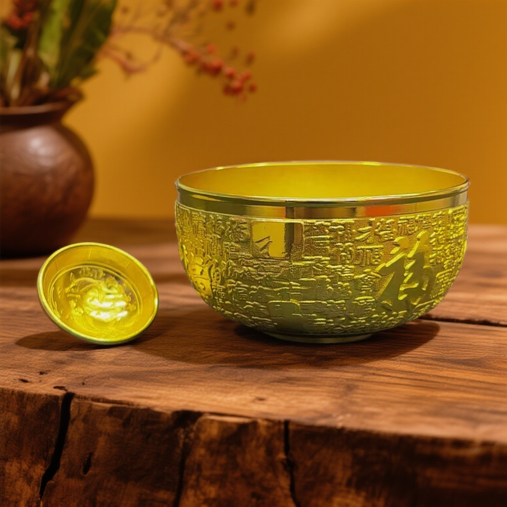 【璐璐甄选】高端轻奢国潮流行大气典雅合金百福碗（ZL81538）