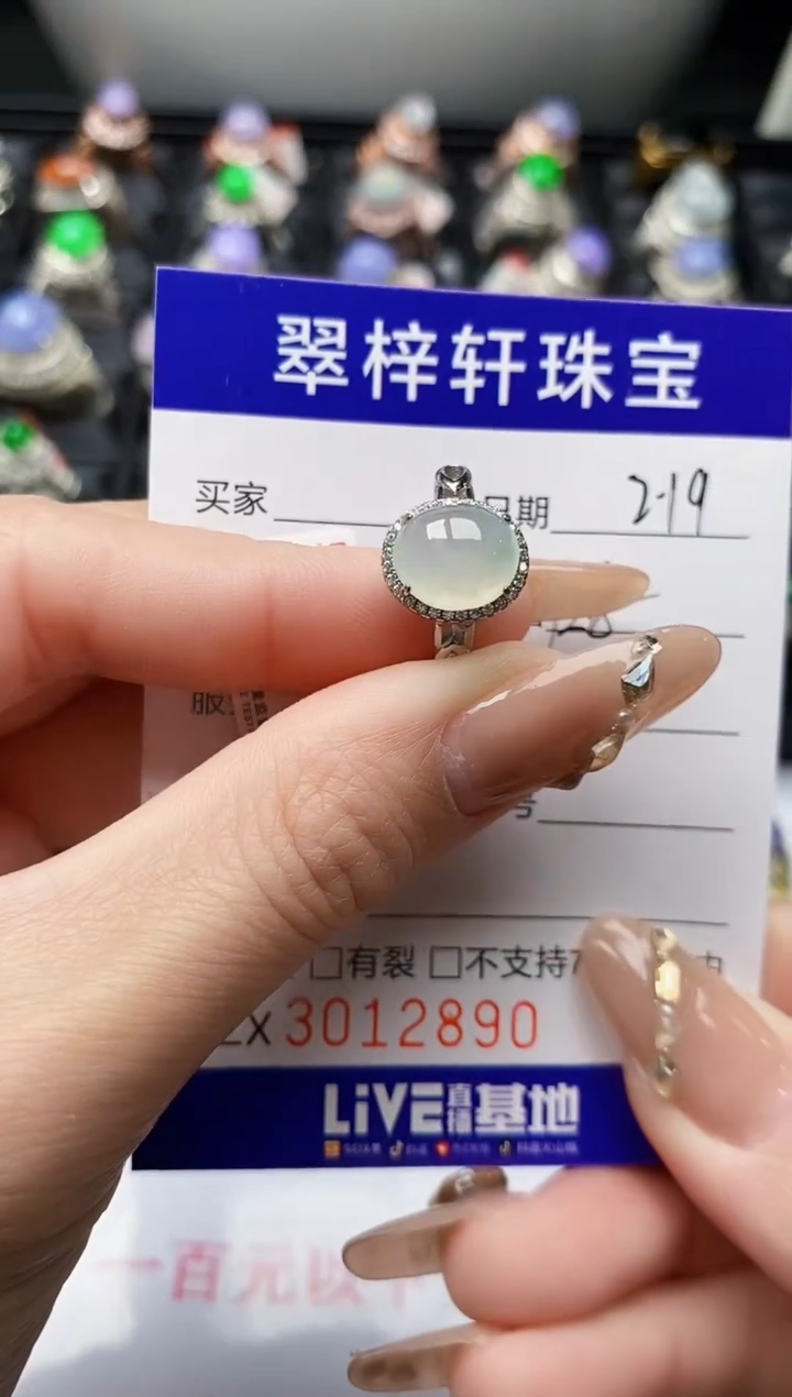 【闪购商品】翡翠戒指银S925镶嵌/2890