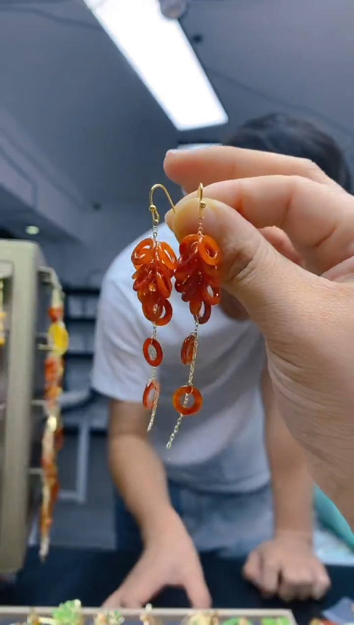 【闪购商品】翡翠耳饰合金465翡翠耳钩