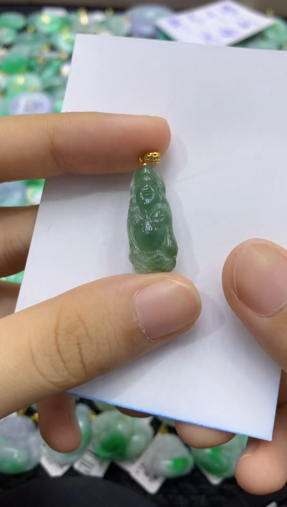 颈饰未镶嵌翡翠天然缅甸翡翠A货