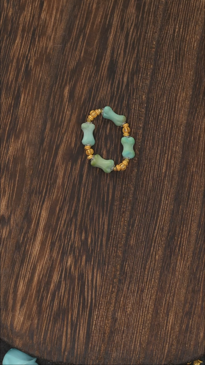 【闪购商品】绿松石戒指18K金镶嵌1