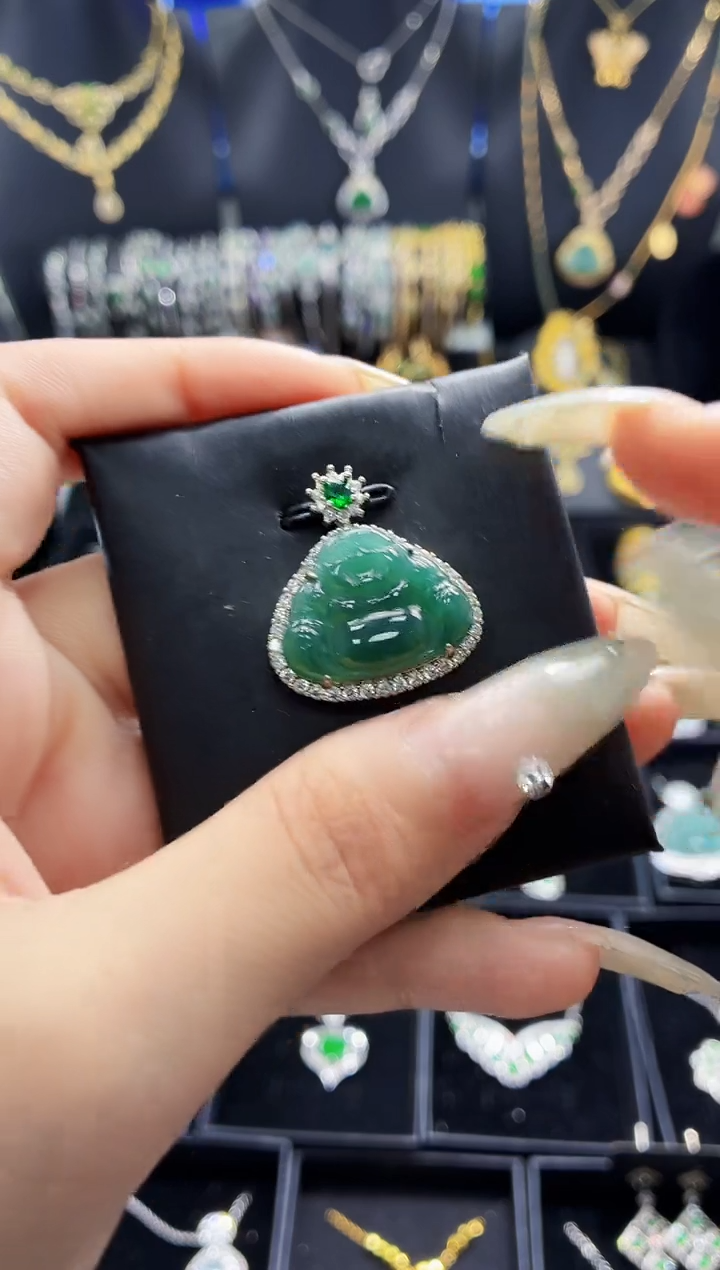 翡翠未镶嵌颈饰吊坠（不含链）