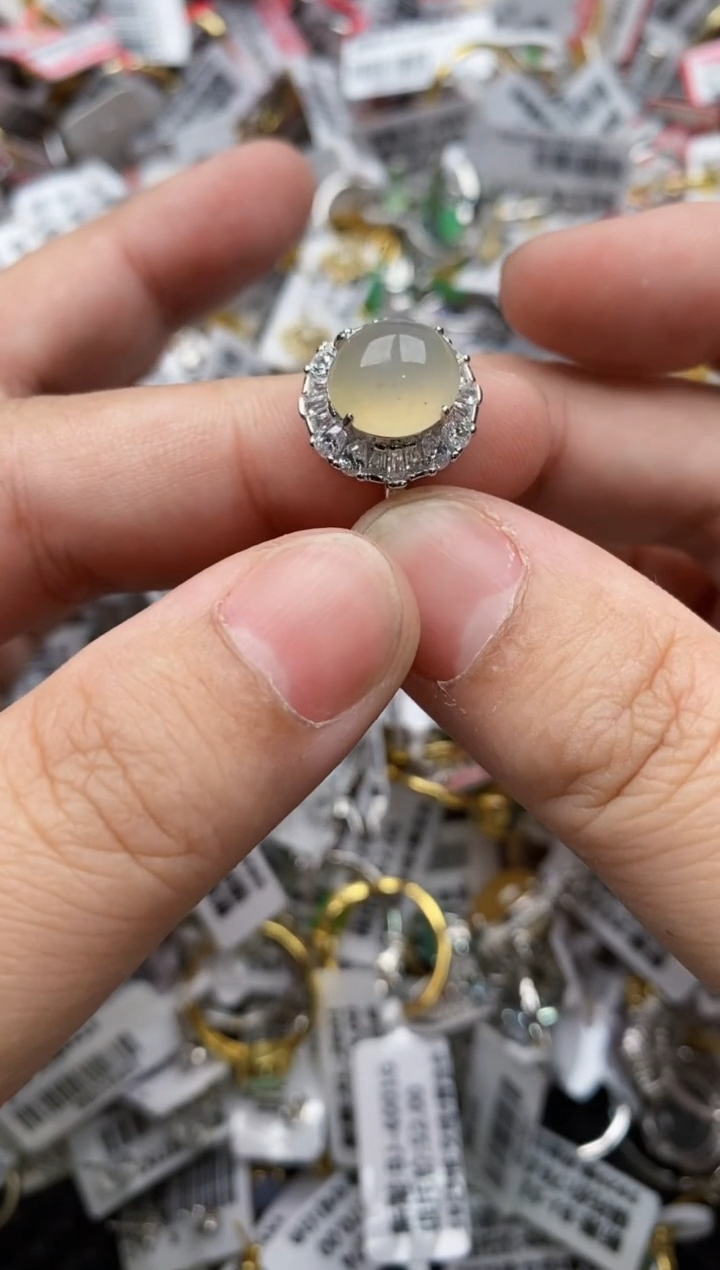 【闪购商品】翡翠戒指银S925镶嵌33333---7
