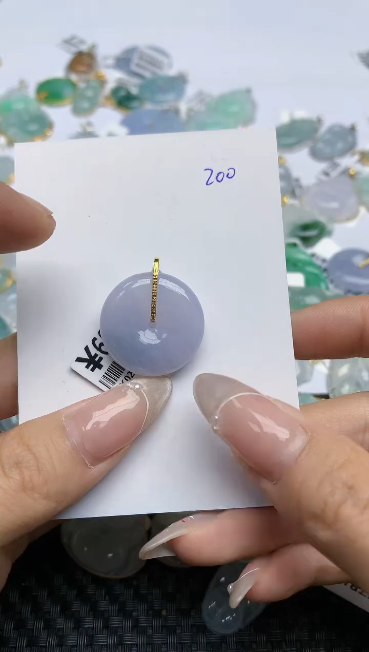 【闪购商品】翡翠颈饰18K金镶嵌天然翡翠A货