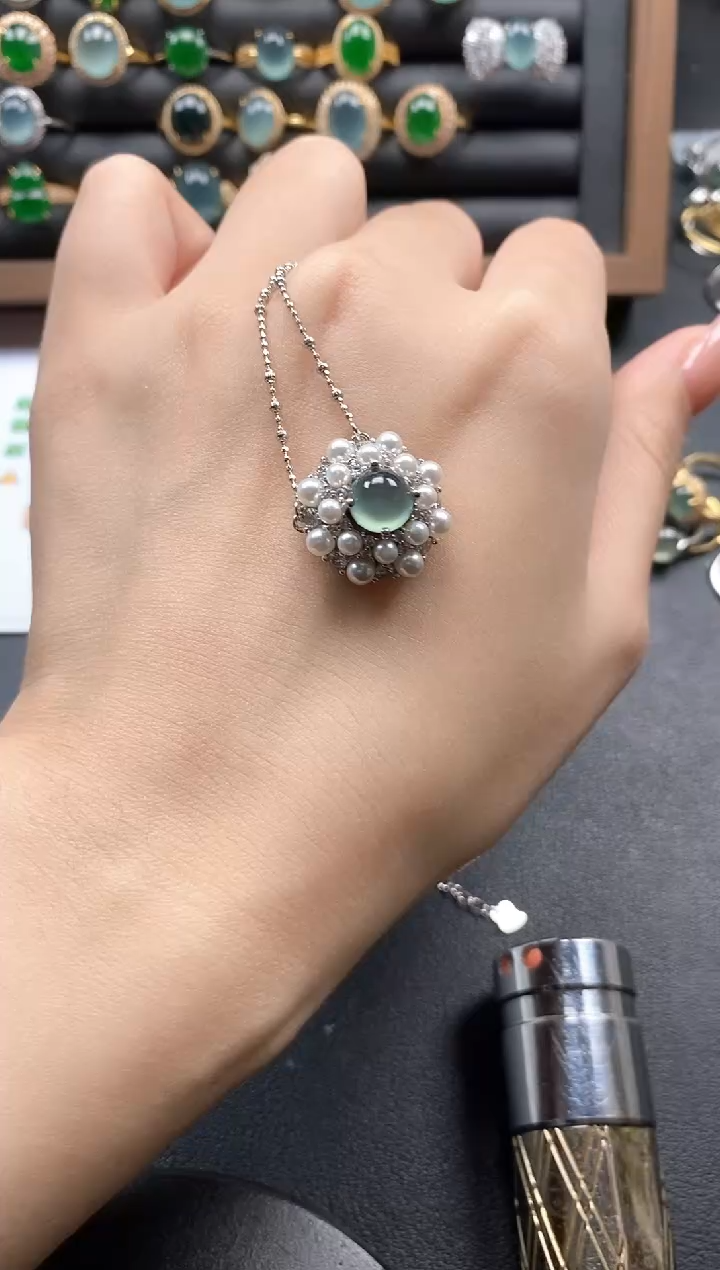 银S925镶嵌戒指翡翠5511