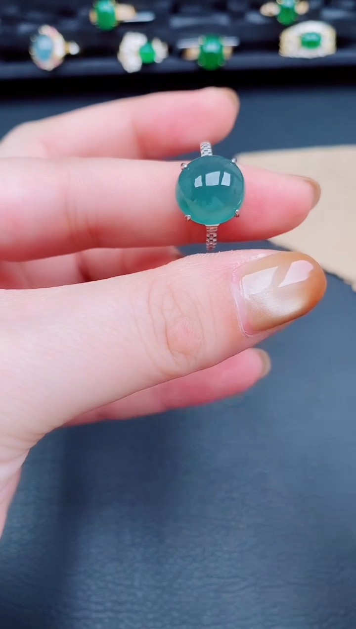 【闪购商品】翡翠戒指银S925镶嵌天然a货翡翠199