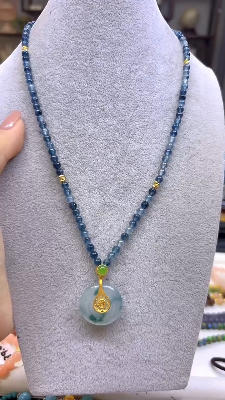 翡翠未镶嵌颈饰DIY款M664